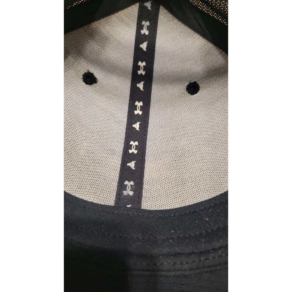 Men's Project Rock Black Trucker Hat Snapback Cap Under Armour Dark Gray Workout
